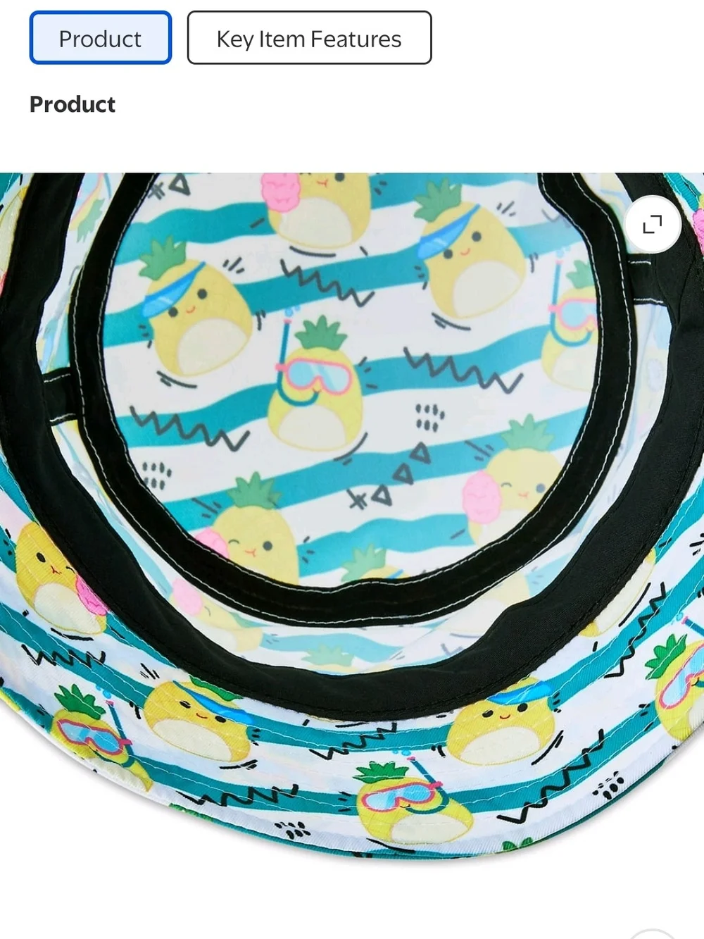 Squishmallows Maui Pineapple Bucket Hat